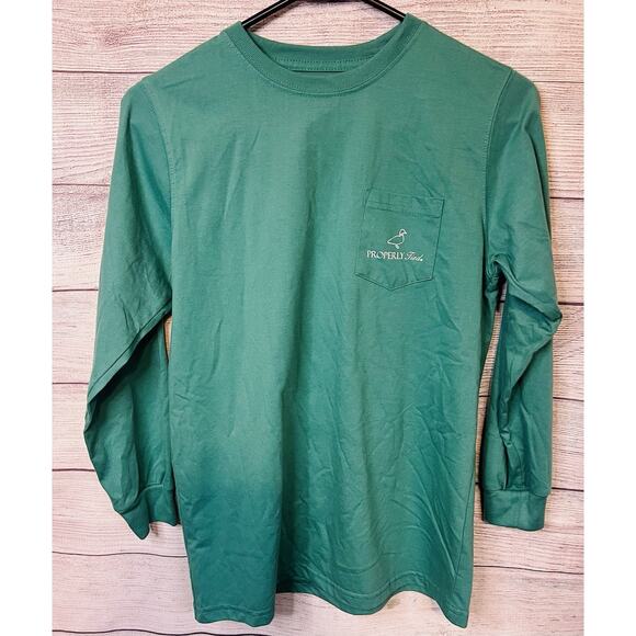 Properly Tied Tee, Sleigh Dogs on Teal Youth Large - Picture 2 of 5